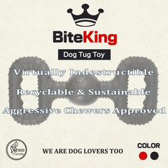 BiteKing durable chewer toy for tug-war sessions, built to withstand aggressive chewing.
