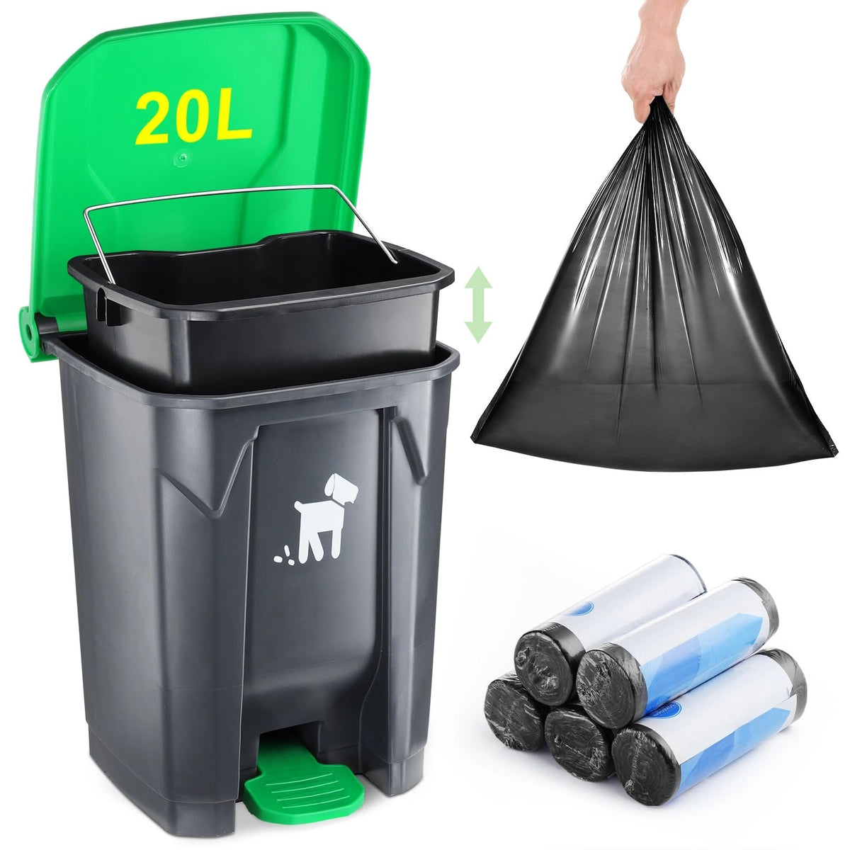 Biubiucat dog-poop-bin-outdoor demonstrates durable waste containment for curbside cleanup.