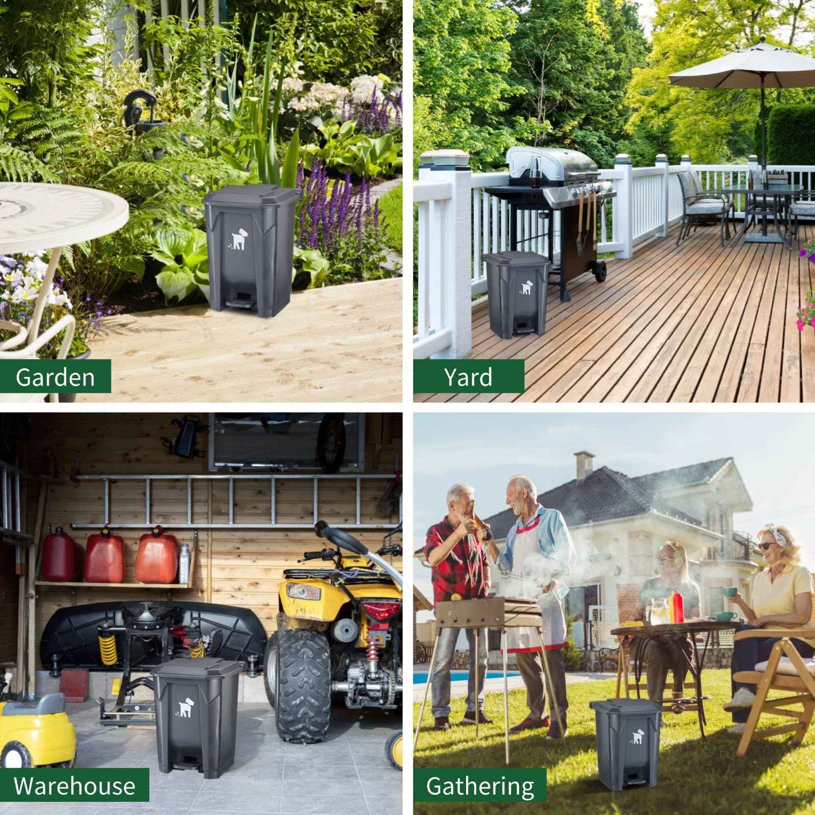 Biubiucat pet waste container durable plastic withstands outdoor conditions.