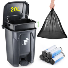 Biubiucat pet waste container front view shows a durable 20L outdoor bin.