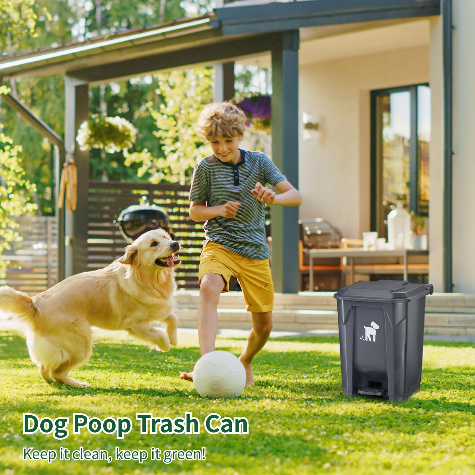 Biubiucat pet waste container removable inner bin is shown for easy cleaning.