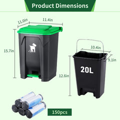 Biubiucat removable-inner-bin enables easy removal and thorough cleaning after walks.