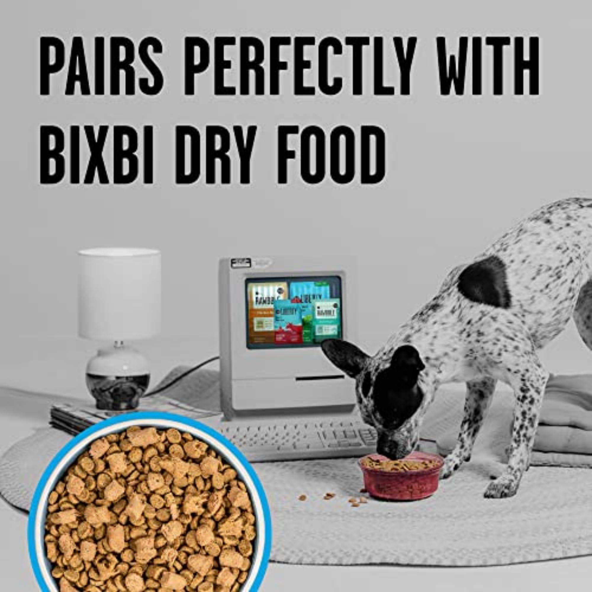 BIXBI Rawbble grain-free ingredients emphasize no fillers.