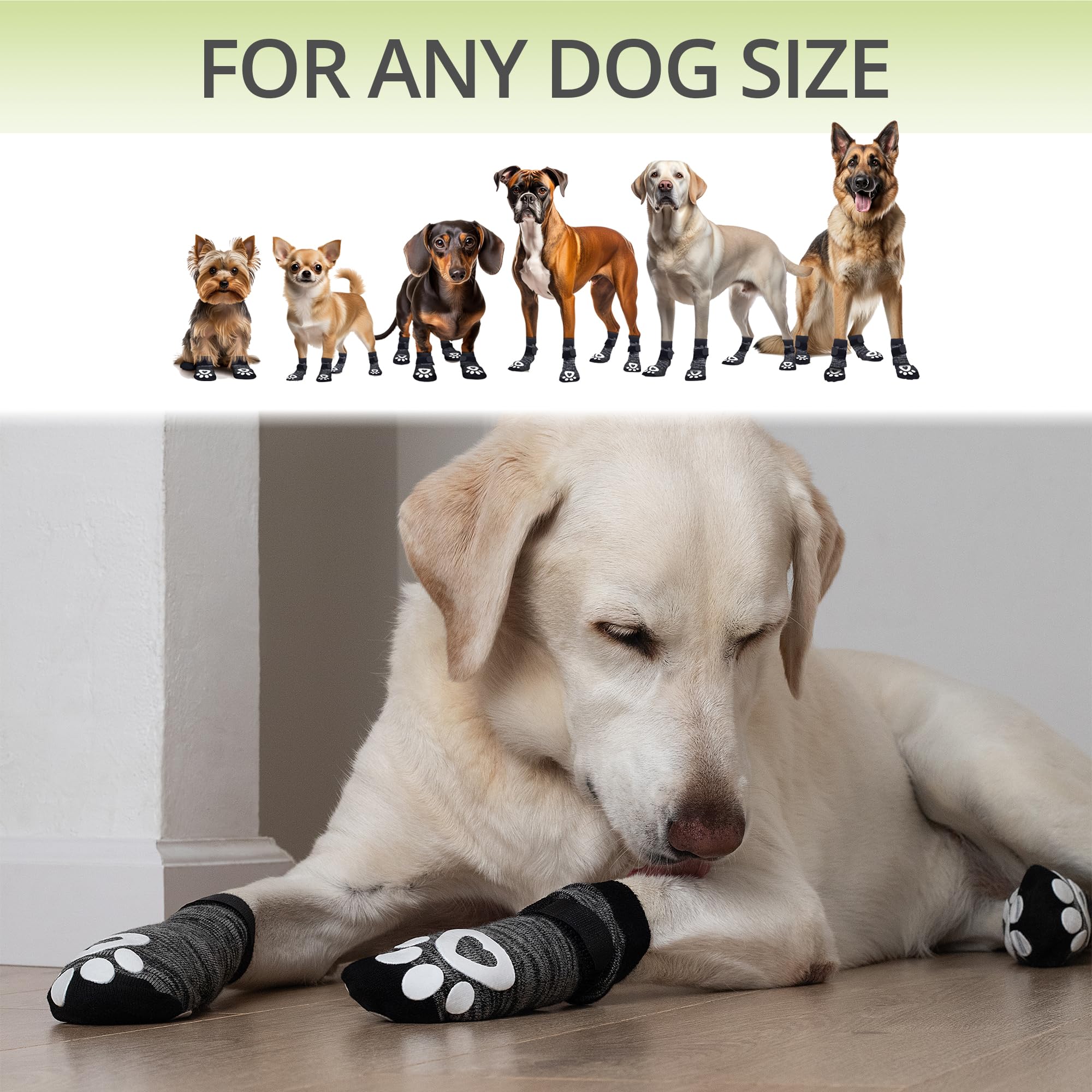 Bixie stretch-knit design offers a better fit for varying paw sizes