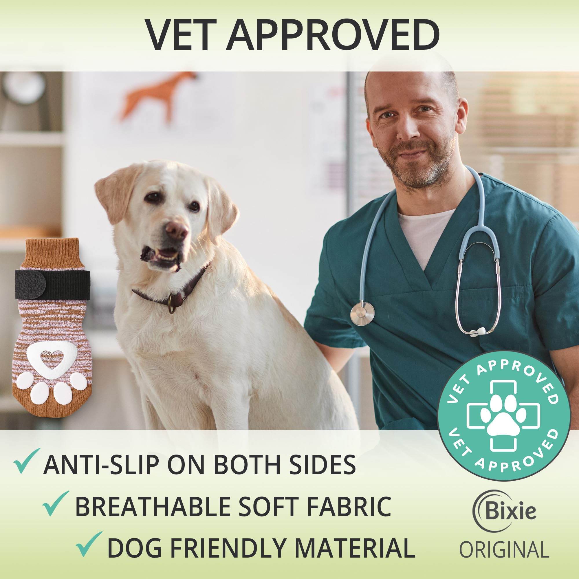 Bixie outdoor paw protection ideal for hot pavement during short walks.