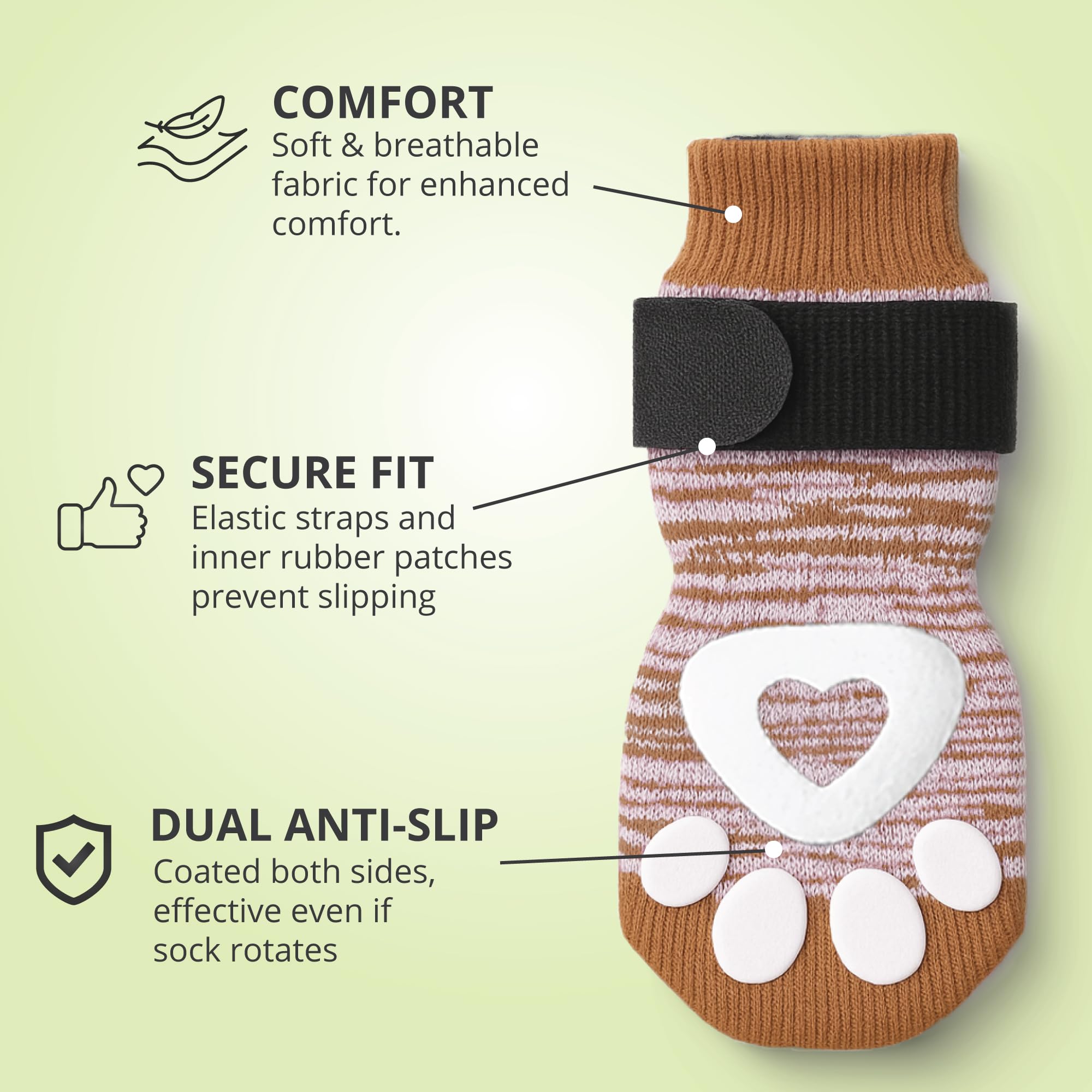 Bixie senior dog socks offer subtle support for stability.