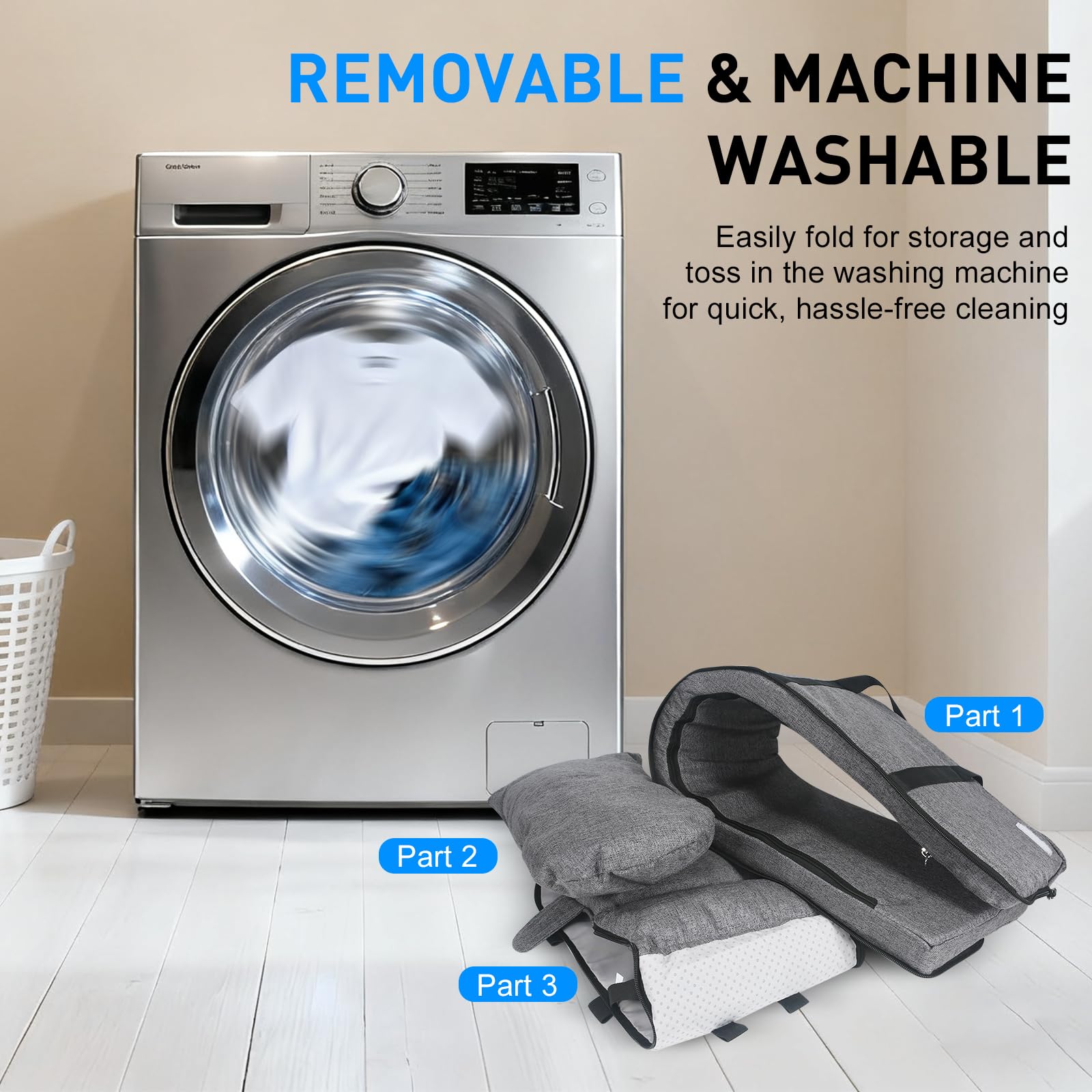 BJOP linen-blend, water-resistant material offers easy wipe-clean maintenance.