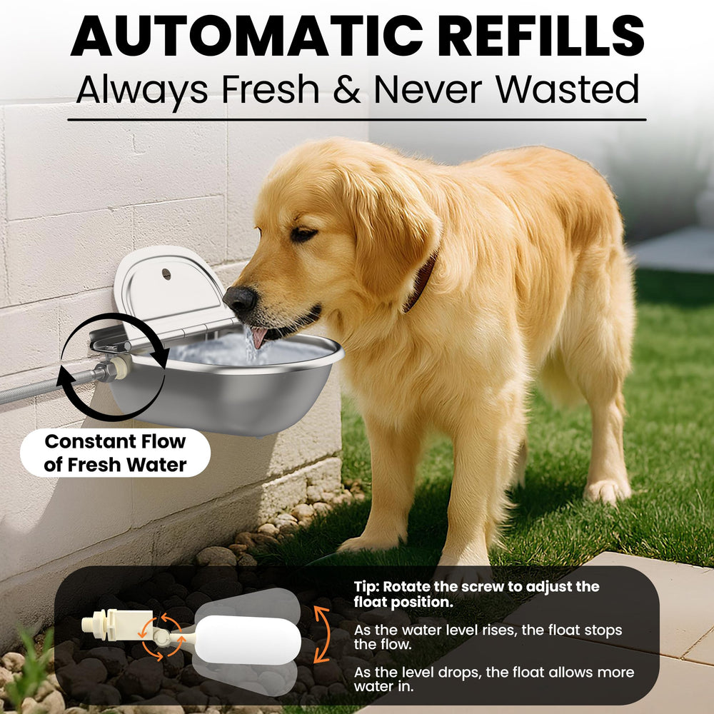 Bkhdesign Animal Water Dispenser extra float extends reliability and easy replacement.