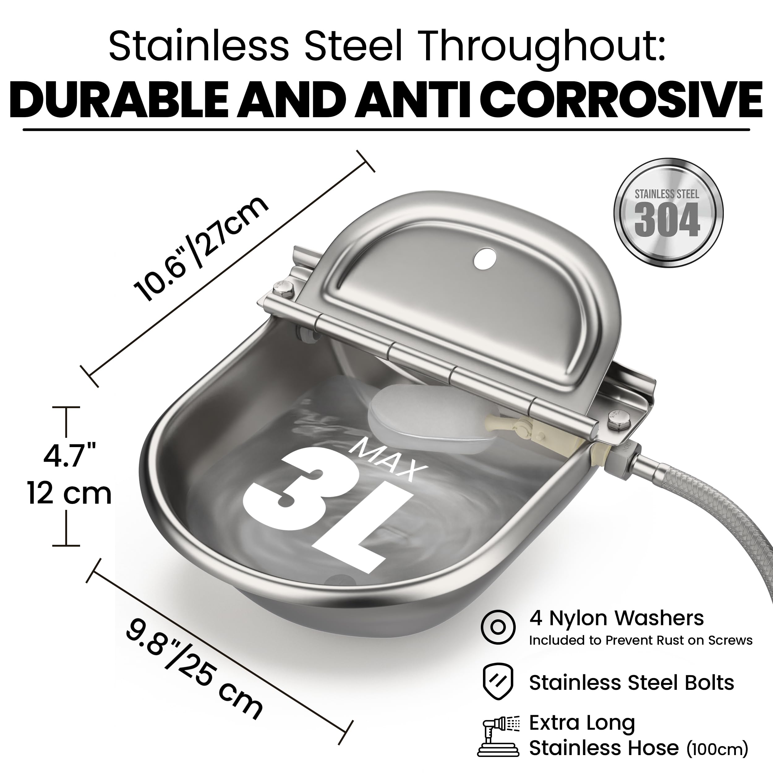 Bkhdesign Animal Water Dispenser float valve demonstrates automatic refill for pets.