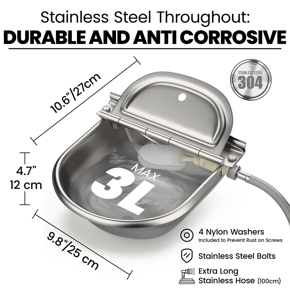 Bkhdesign Animal Water Dispenser float valve demonstrates automatic refill for pets.