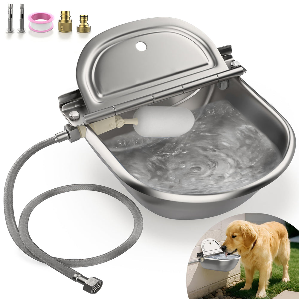 Bkhdesign Animal Water Dispenser leakproof drain plug simplifies cleaning and maintenance.