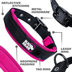 Black Rhino collar neoprene padding close-up showing soft, odor-resistant lining for neck comfort