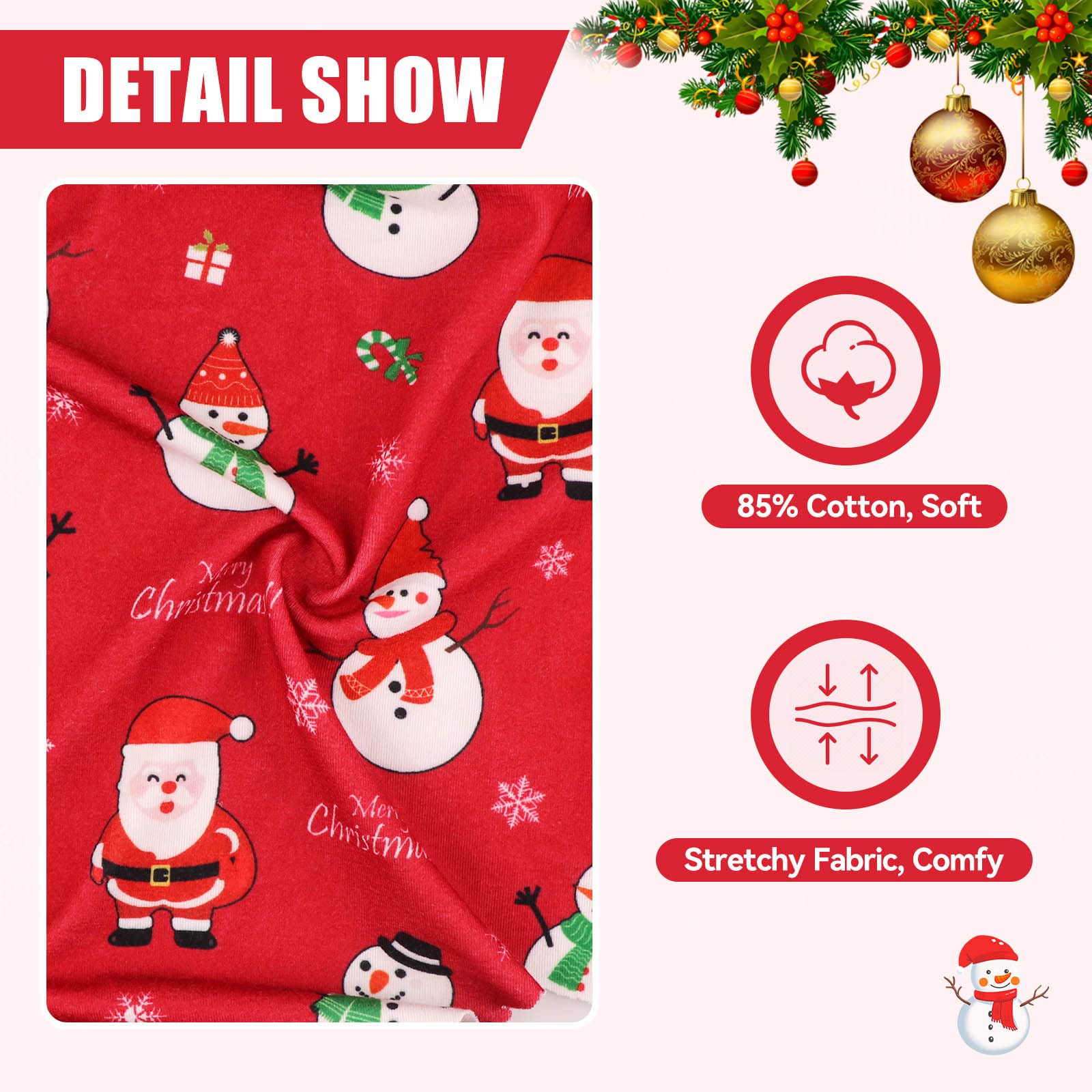Blaoicni dog Christmas pajamas snowflake gift print for playful wear.