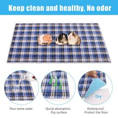 Blaoicni guinea pig cage liner features waterproof TPU bottom to prevent staining.