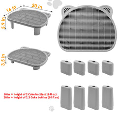 Blata litter-catching-step easy-clean surface resists litter cling and cleans quickly