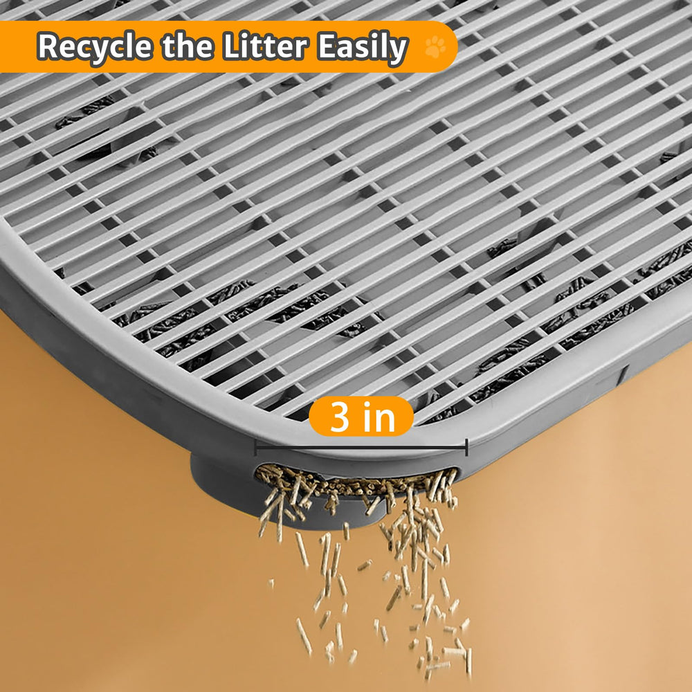 Blata litter-catching-step height-adjustable-legs improve access for kittens and seniors