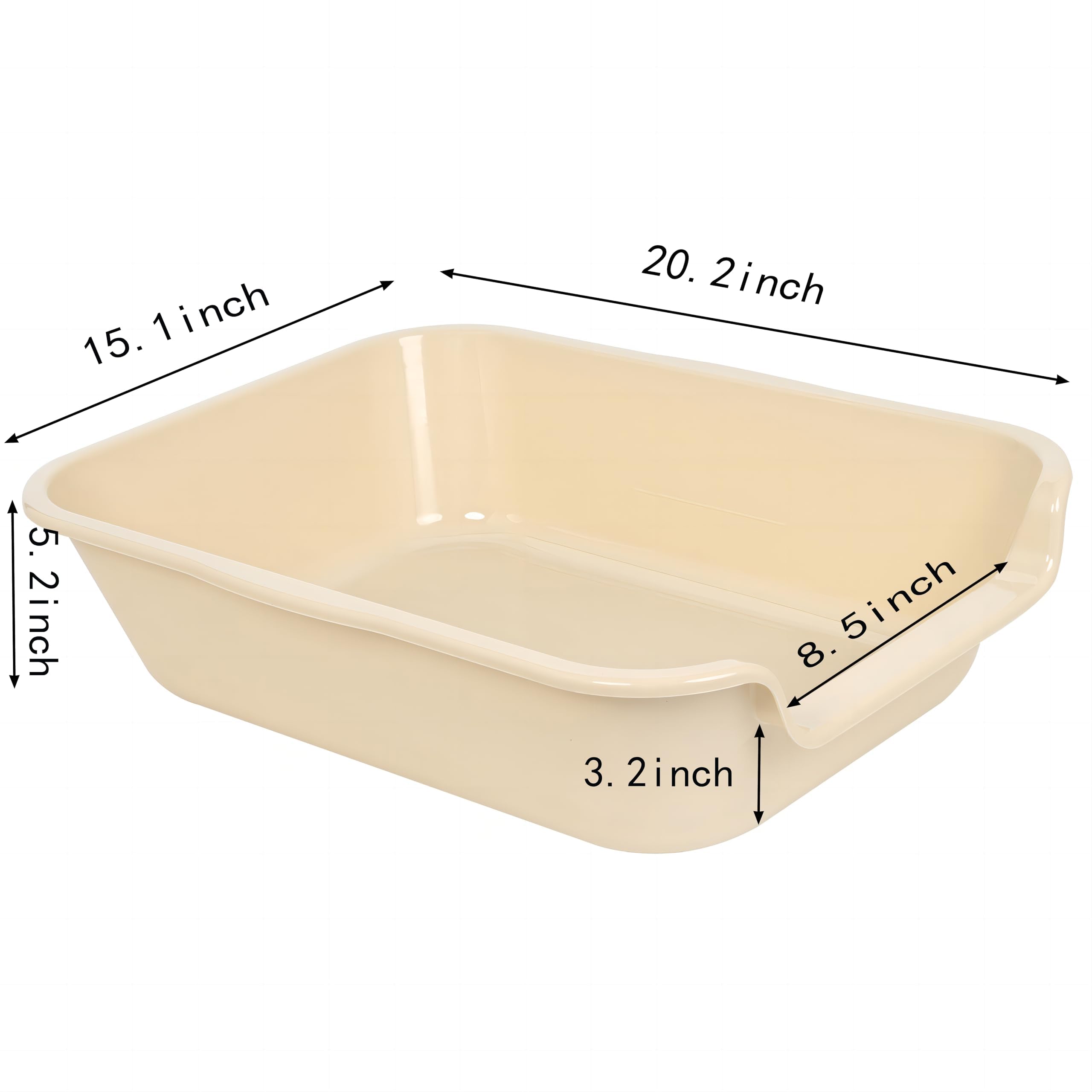Blaucasa ABS-material durable litter box side angle for long-lasting use.