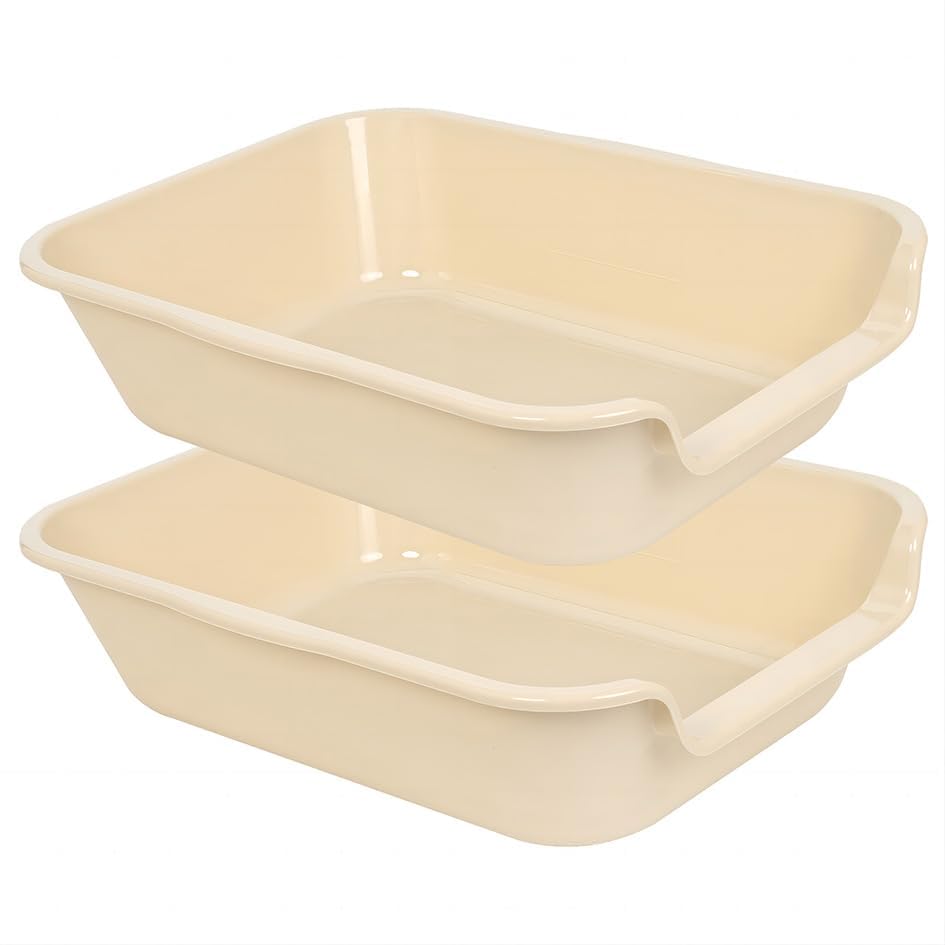 Blaucasa low-entry litter box close-up highlighting ABS durability for seniors.