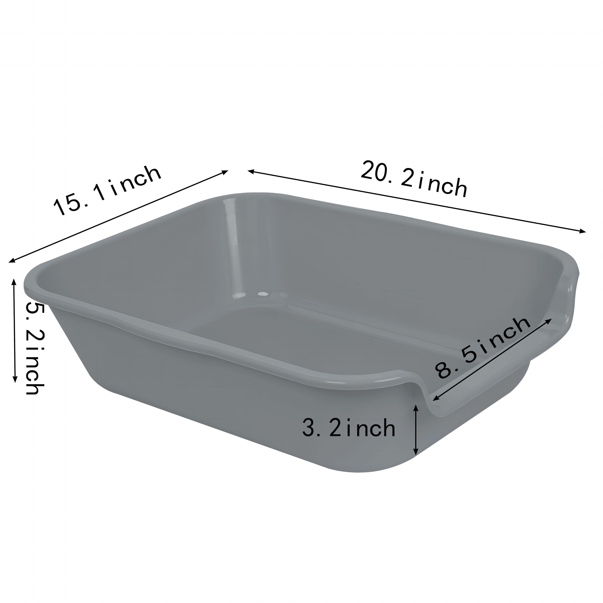 Blaucasa low-entry dog litter box side view for easy access