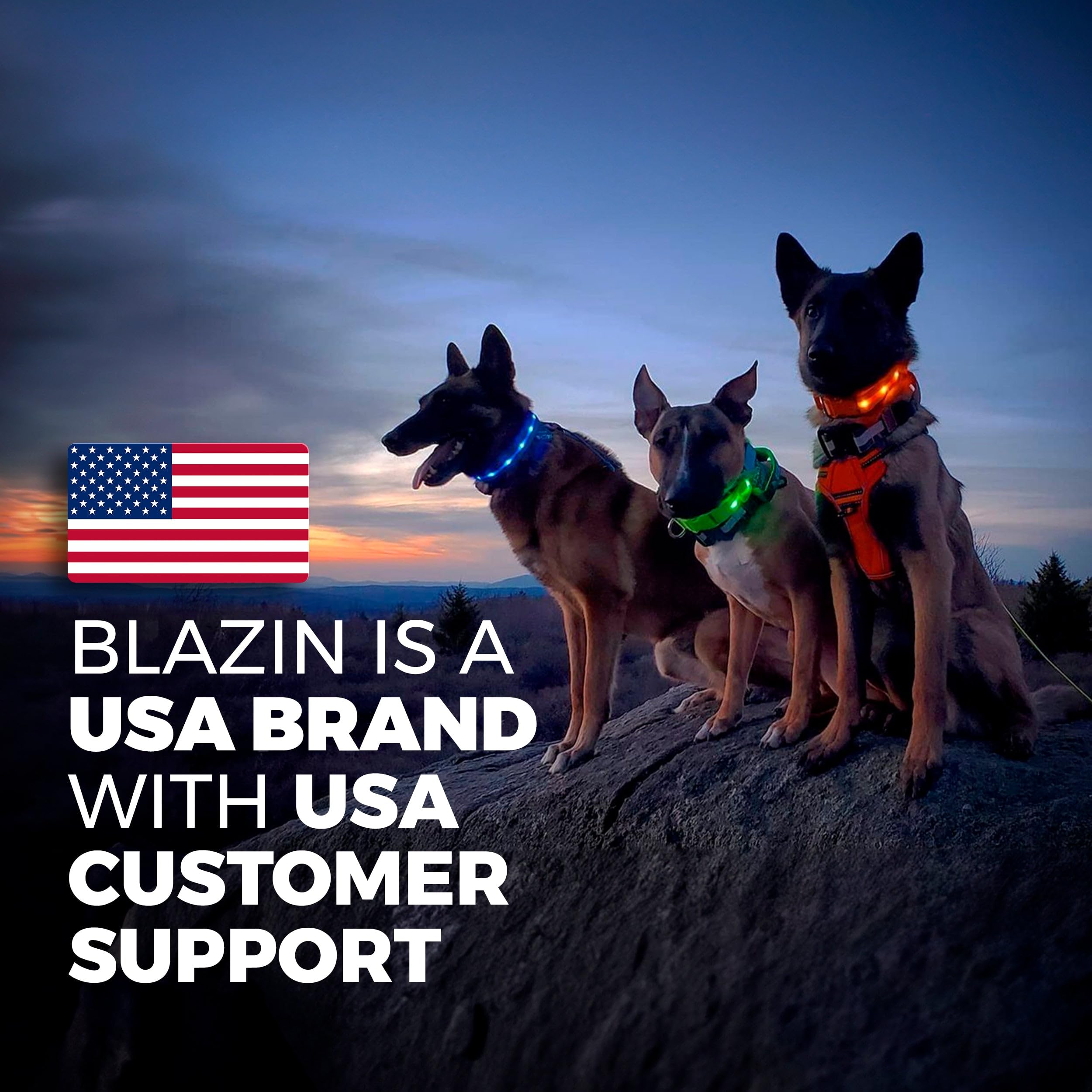 Blazin solid mode provides a steady glow for constant visibility.