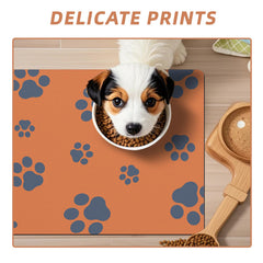 Blkjsgly dog food mat quick-dry surface keeps floors clean.