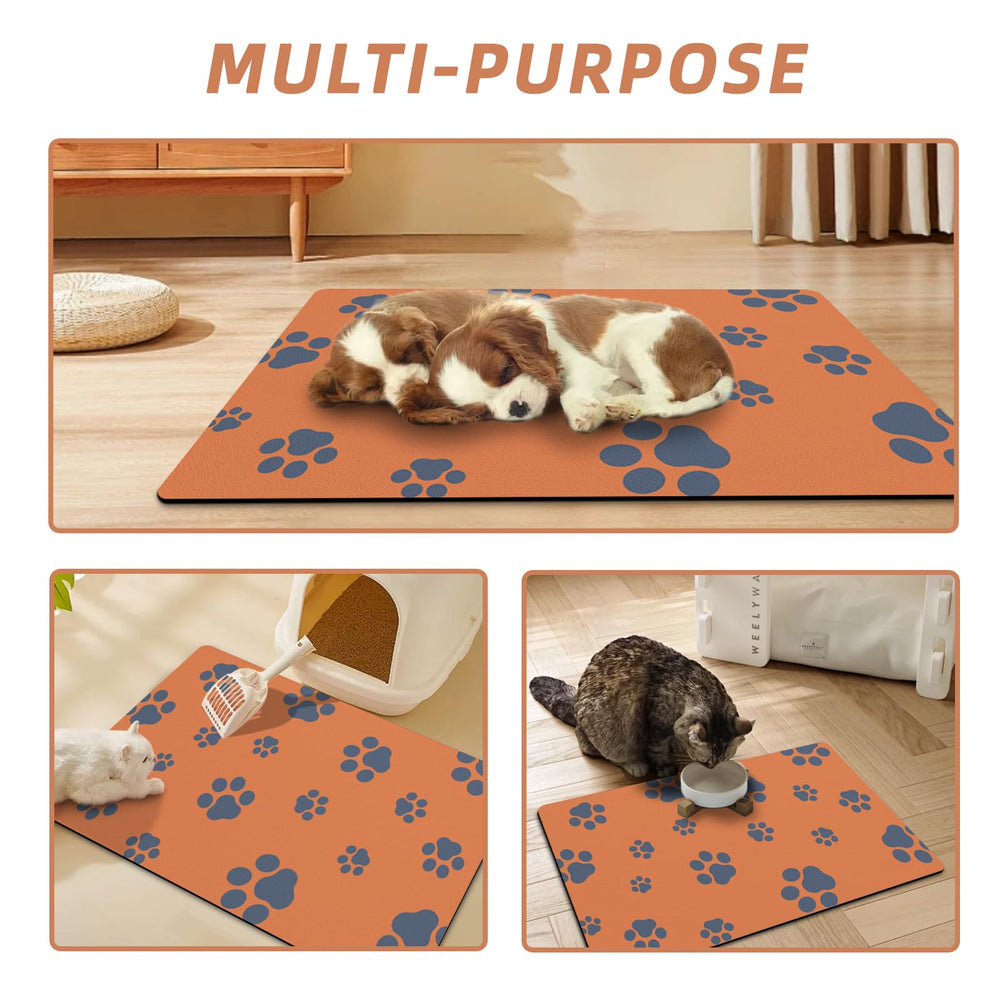 Blkjsgly dog mat velvet material feels gentle under paws.