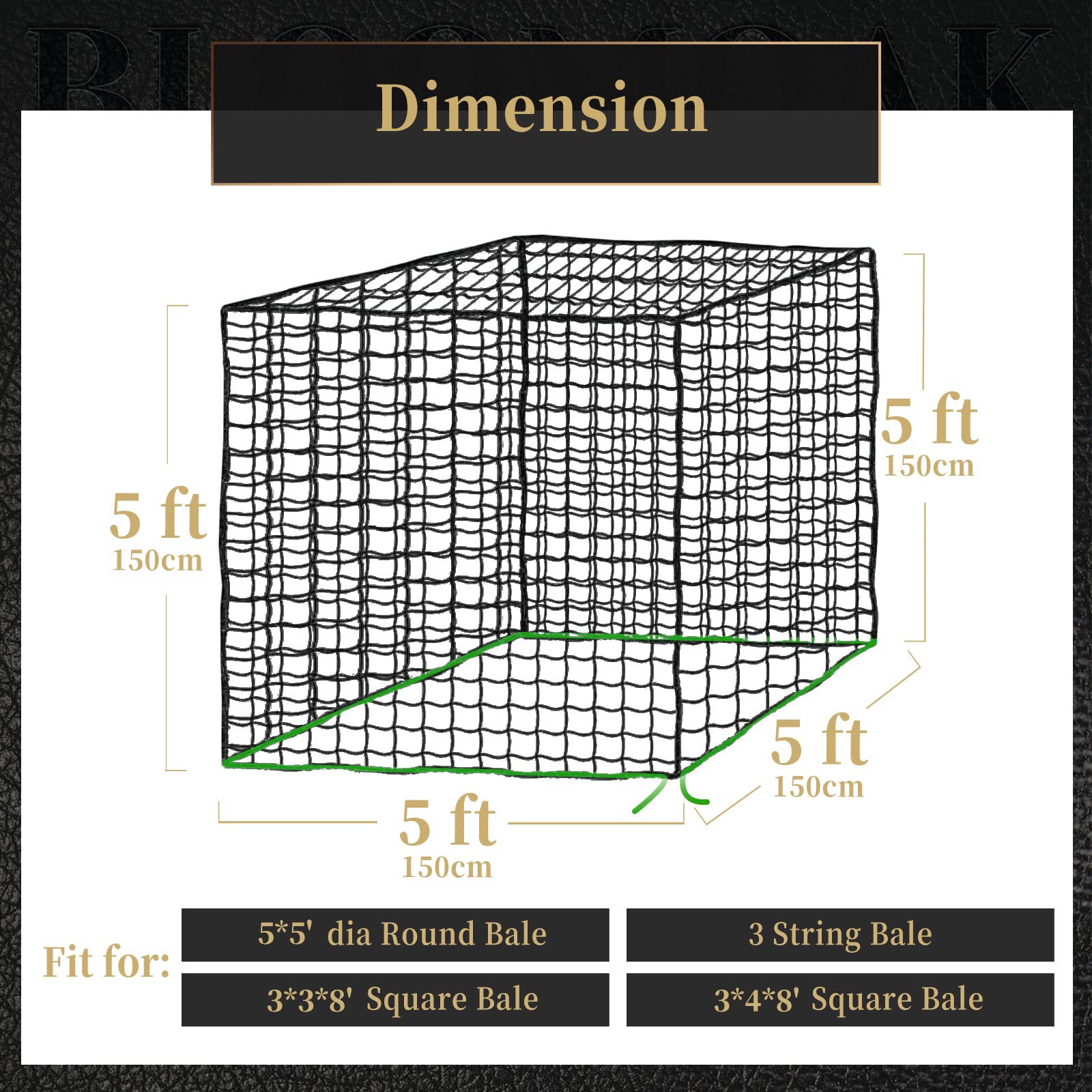 Bloomoak hay net knotless design close-up highlights gentle teeth-friendly feeding.