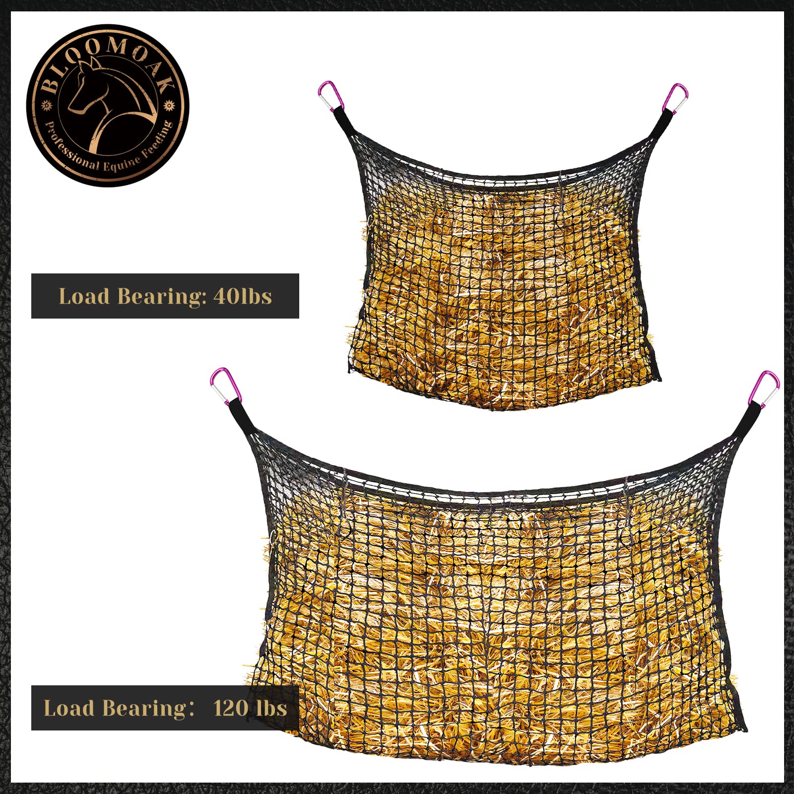 Bloomoak medium hay net 35x31 inches capacity up to 40 lbs