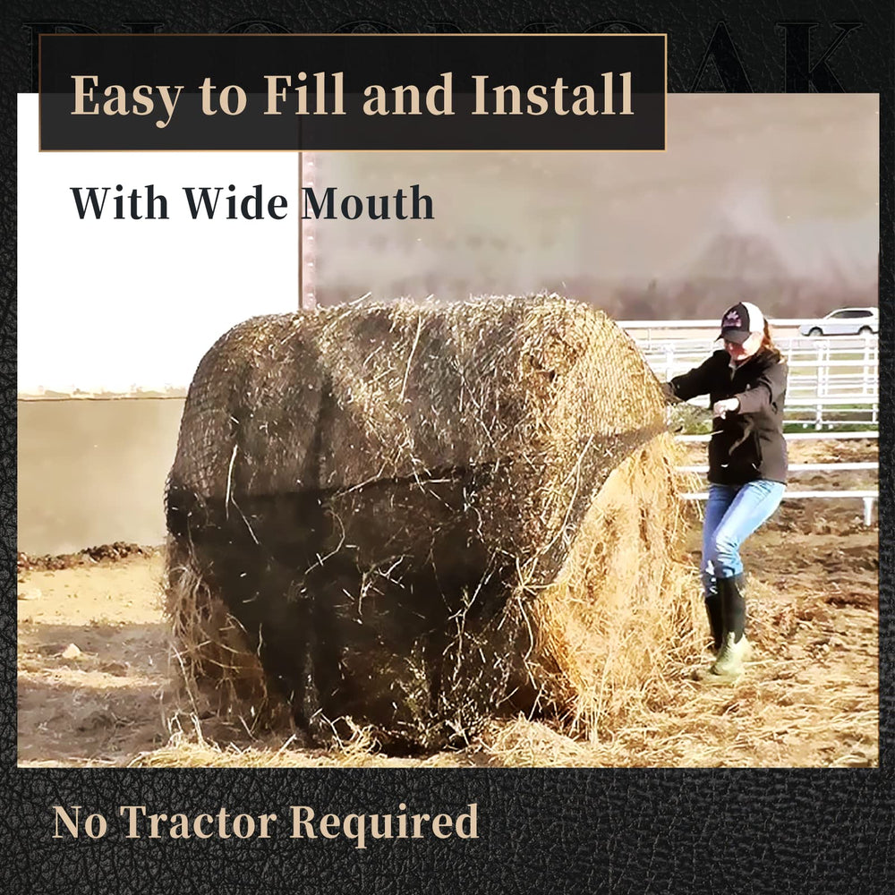 Bloomoak hay net UV-resistant material shown outdoors for long-lasting durability.