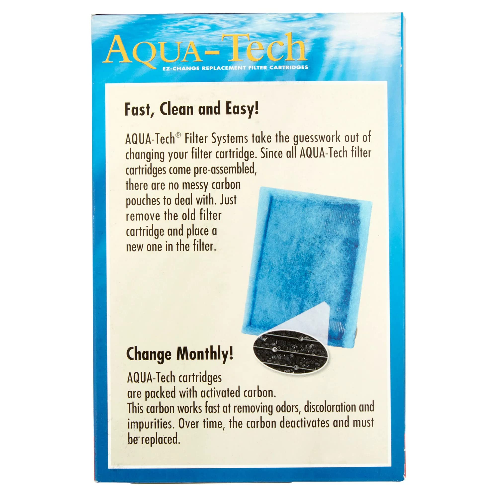 BLOSSOMZ front-facing packaging for Aqua-Tech filter system