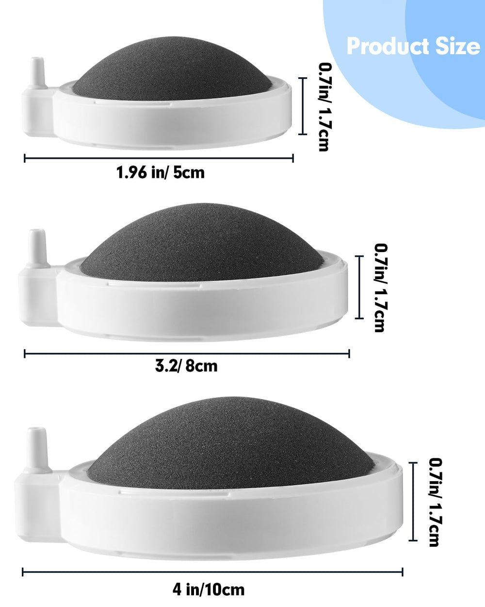 BLOTFISH air stone cleaning-friendly design enables easy maintenance.