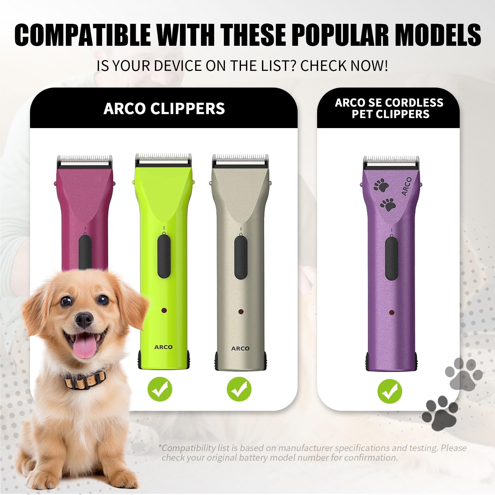 BLOTMS replacement battery for Wahl Arco and Arco SE ensures simple, secure swaps.