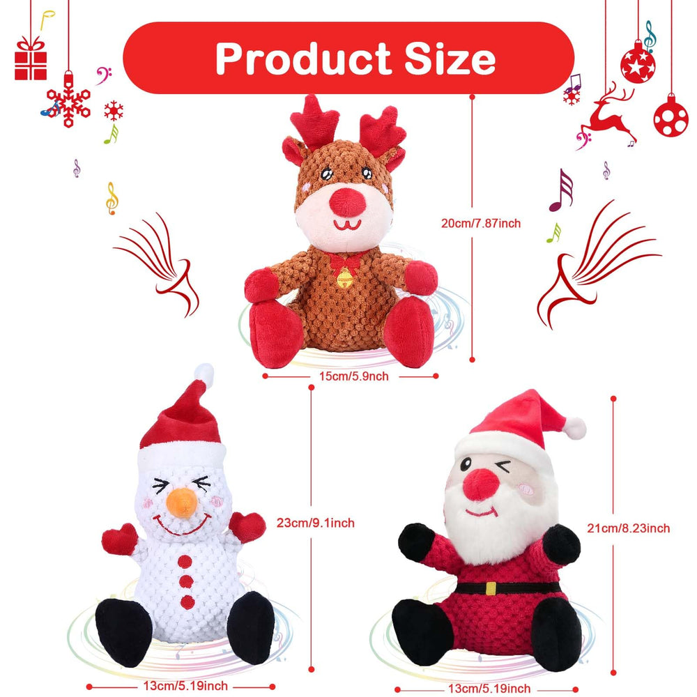 BLSCC Reindeer dog plush toy with squeaker for engaging play.