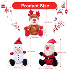 BLSCC Reindeer dog plush toy with squeaker for engaging play.