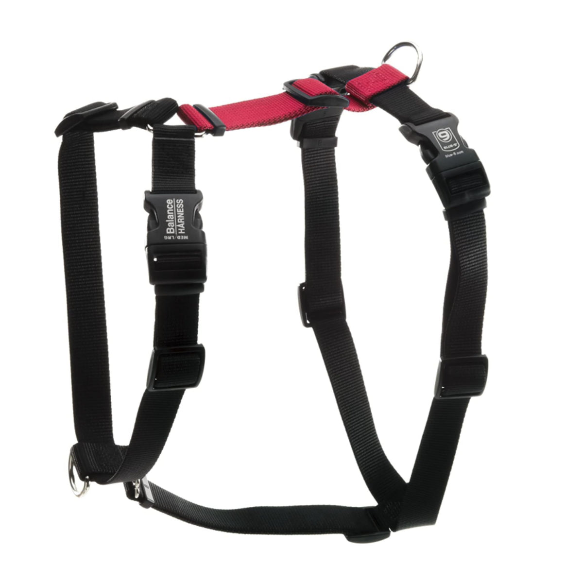 Blue-9 Buckle-Neck Balance Harness front view, adjustable fit for training.