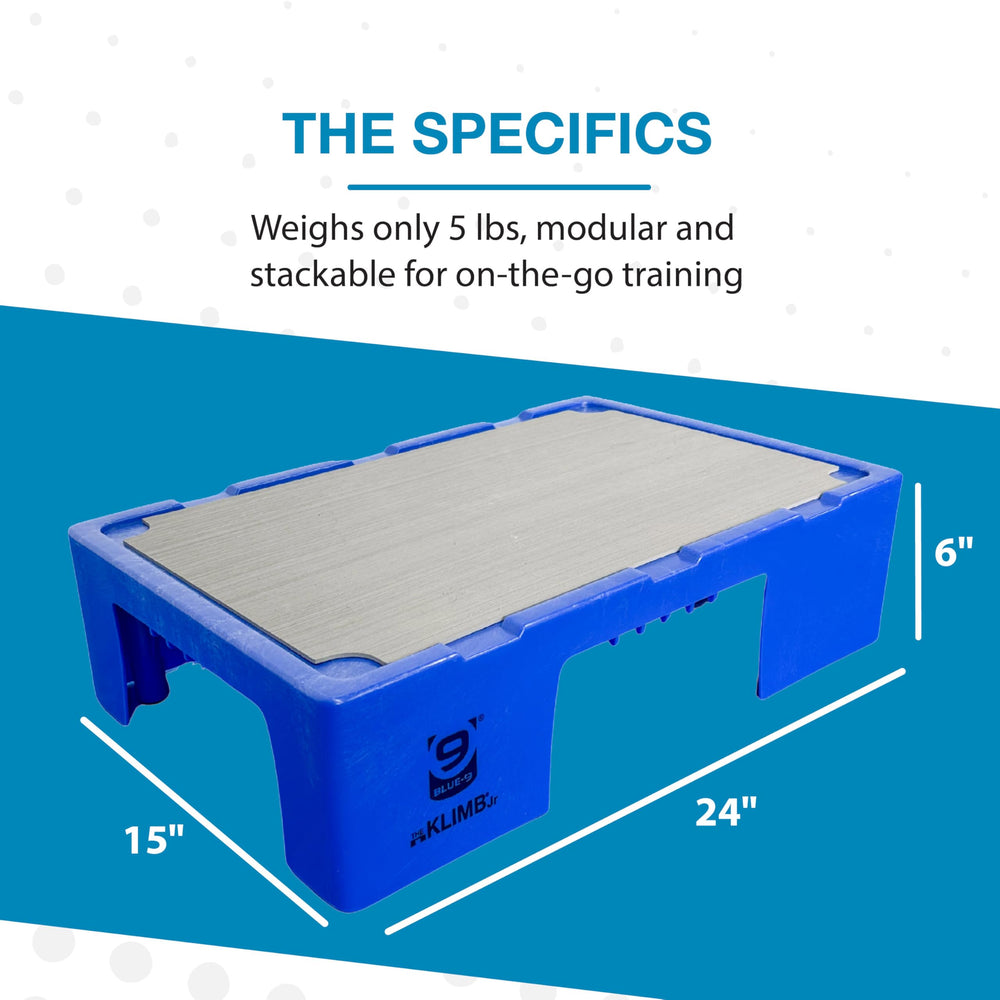 Blue-9 KLIMB Jr. non-slip mat detail providing paw grip during training