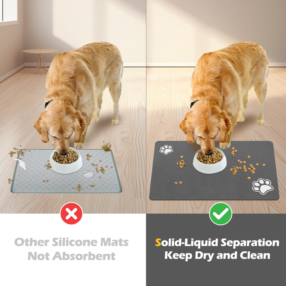 Blue Aye mat prevents stains and dries quickly after spills.
