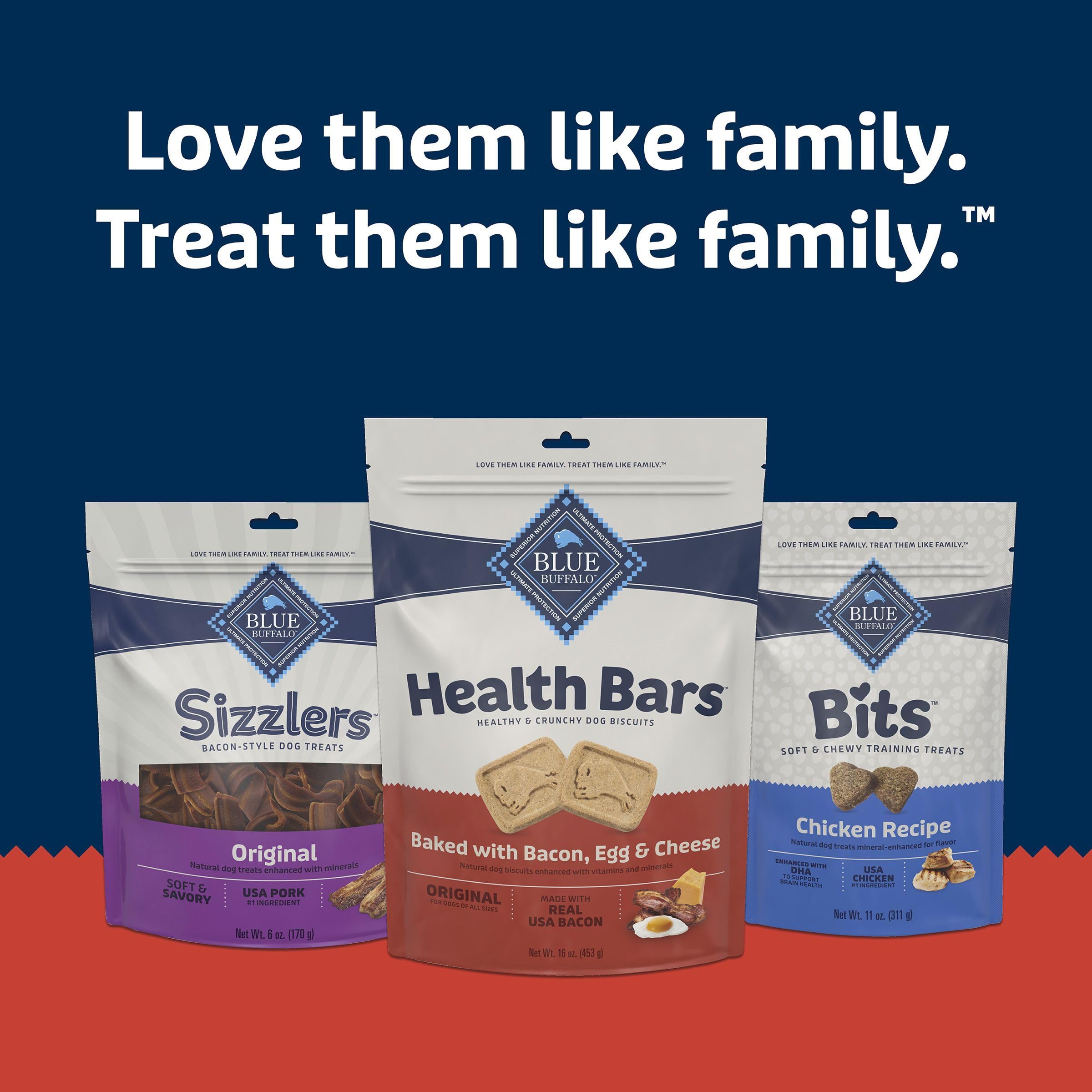 Blue Buffalo Health Bars bacon egg cheese aroma captured for appetizing appeal.