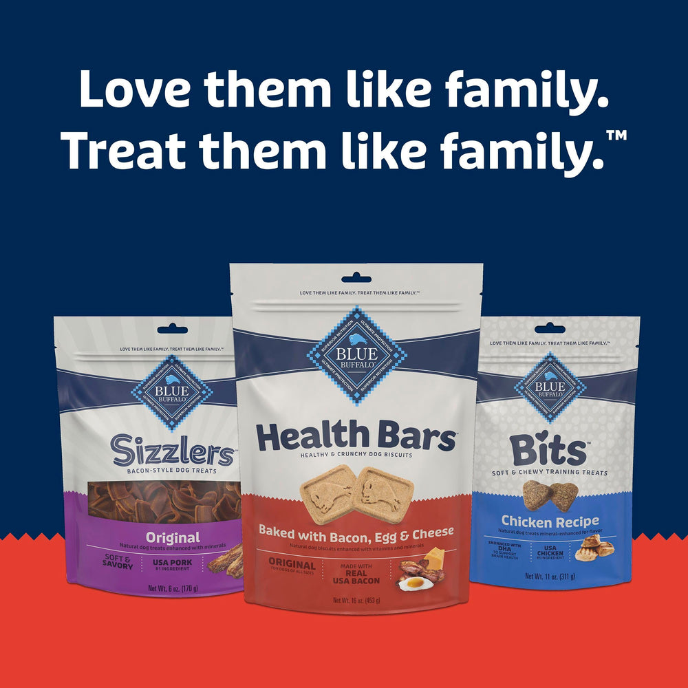 Blue Buffalo Health Bars bacon egg cheese aroma captured for appetizing appeal.
