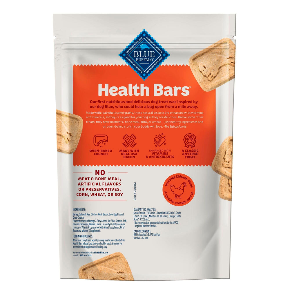 Blue Buffalo Health Bars close-up crunch showing texture ideal for training treats.