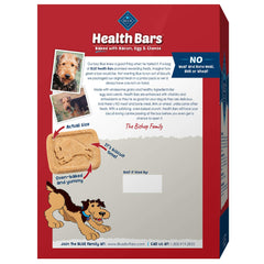 Blue Buffalo Health Bars oven baked crunch dog treats image highlights wholesome ingredients
