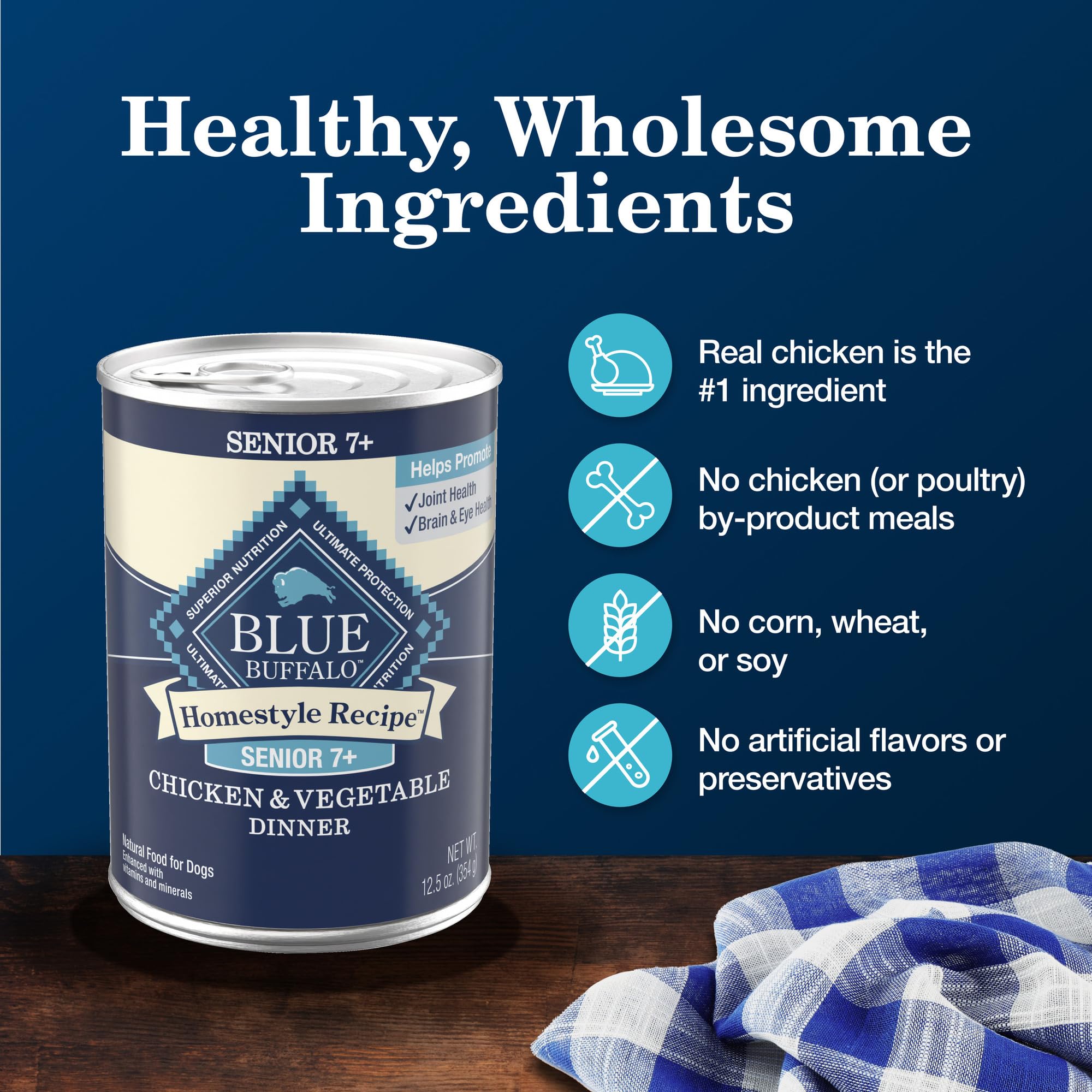 Blue Buffalo Homestyle fruits and vegetables such as blueberries and cranberries