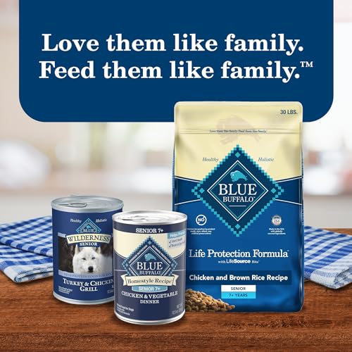 Blue Buffalo Homestyle serving plate with dog enjoying meal