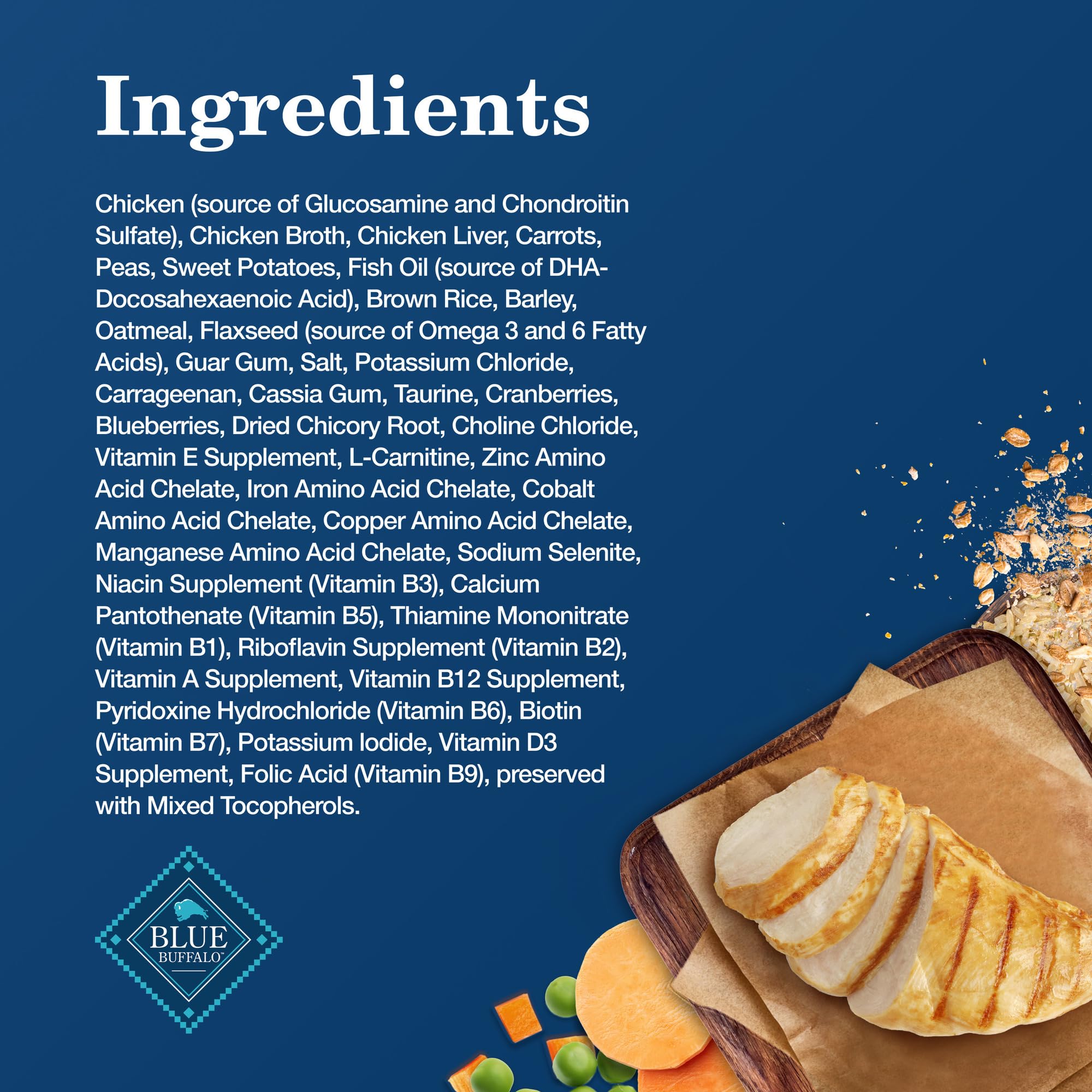 Blue Buffalo Homestyle wholesome grains like brown rice and barley for steady energy