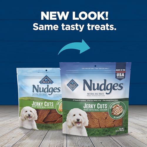 Blue Buffalo Nudges Jerky Cuts family-friendly image for multi-dog households.
