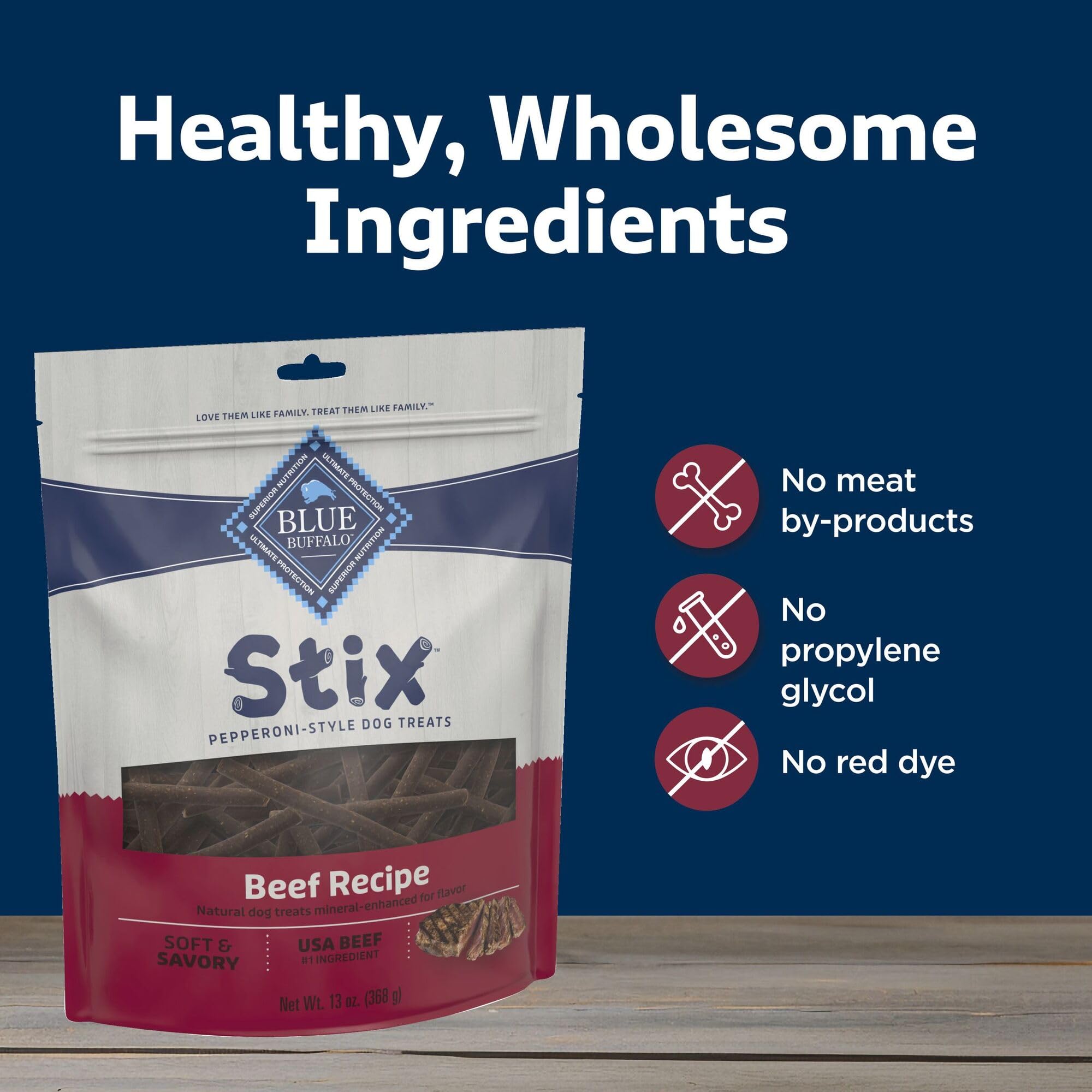Blue Buffalo Stix-training-treats-small-pieces closeup demonstrates easy portioning