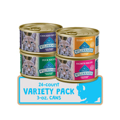 Blue Buffalo Wilderness chicken 3oz can with high-protein grain-free formula for active cats