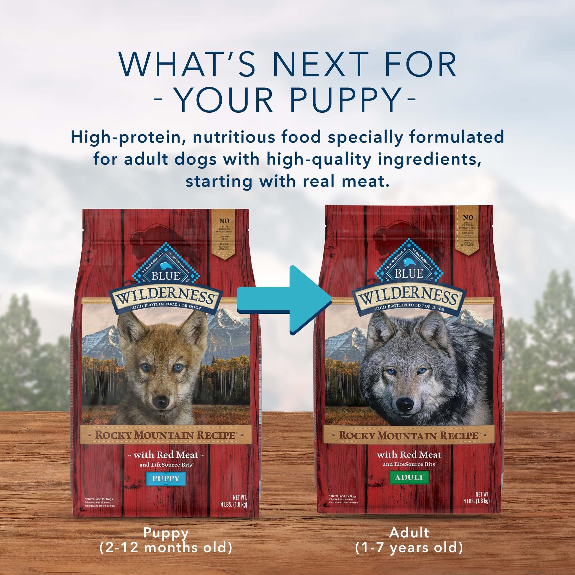 Blue Buffalo Wilderness grain-free formula label close-up
