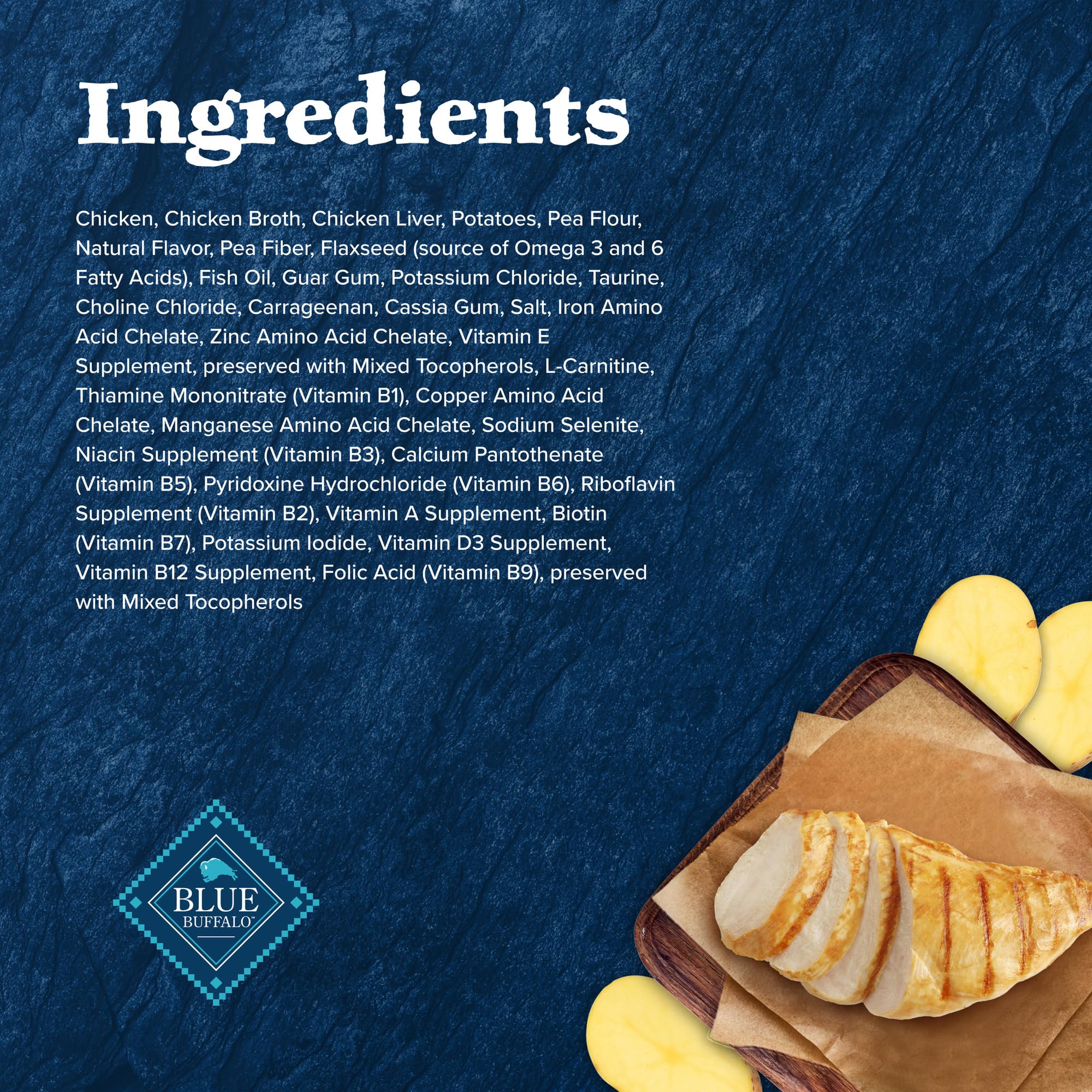 Blue Buffalo Wilderness omega-3-6 flaxseed image delivers fatty acids for coat health.