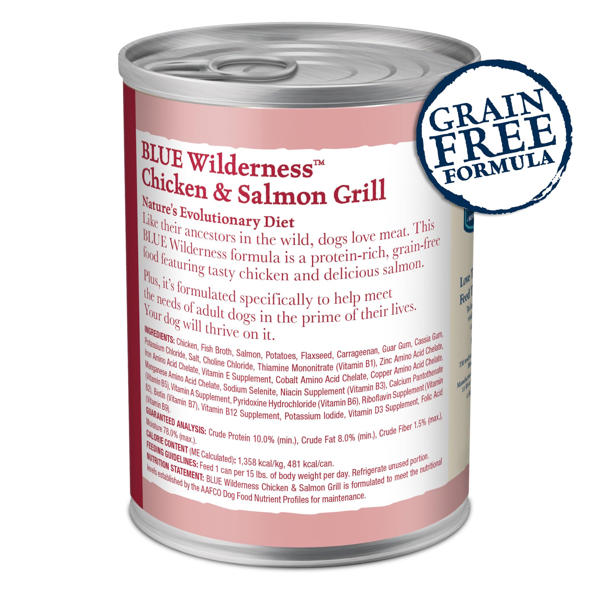 Blue Buffalo Wilderness chicken grill flavor highlights real poultry for savor and palatability.